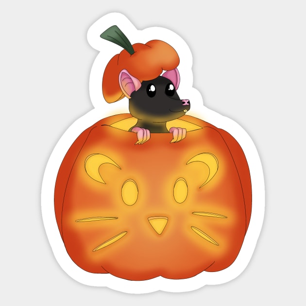 Rat O Lantern Sticker by CaptainShivers